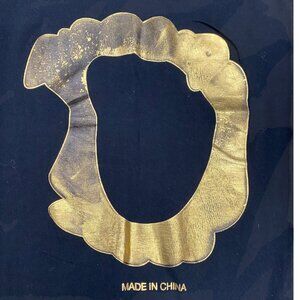 CBR Mens S Black Tshirt Gold Grill Vampire Teeth Mouth Metallic Graphic Print